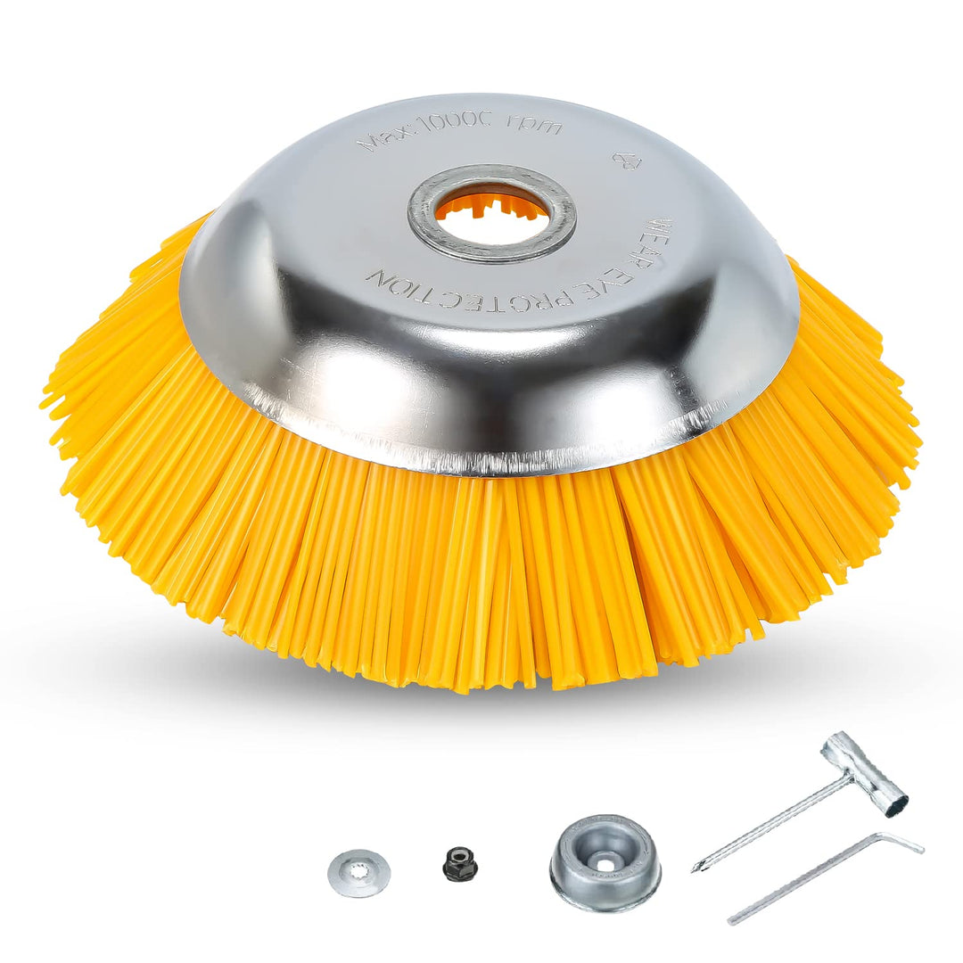 Vigevee Unkrautbürste 200 x 25.4 mm Weed Brush Round Brush, Professional Brush Cutter Wild Herb Brus