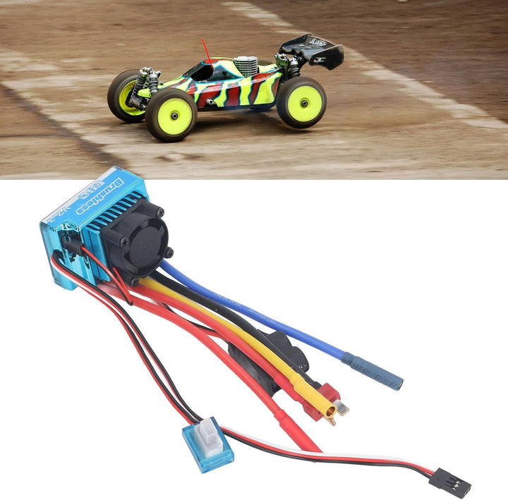 Pyhodi RC Car Brushless ESC, 80A 2-3S Easy Reset Elektronischer Geschwindigkeitsregler für 1/10 RC C
