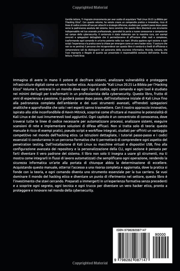 Kali Linux 20.25 La Bibbia per il Hacking Etico - VOLUME II, Taschenbuch