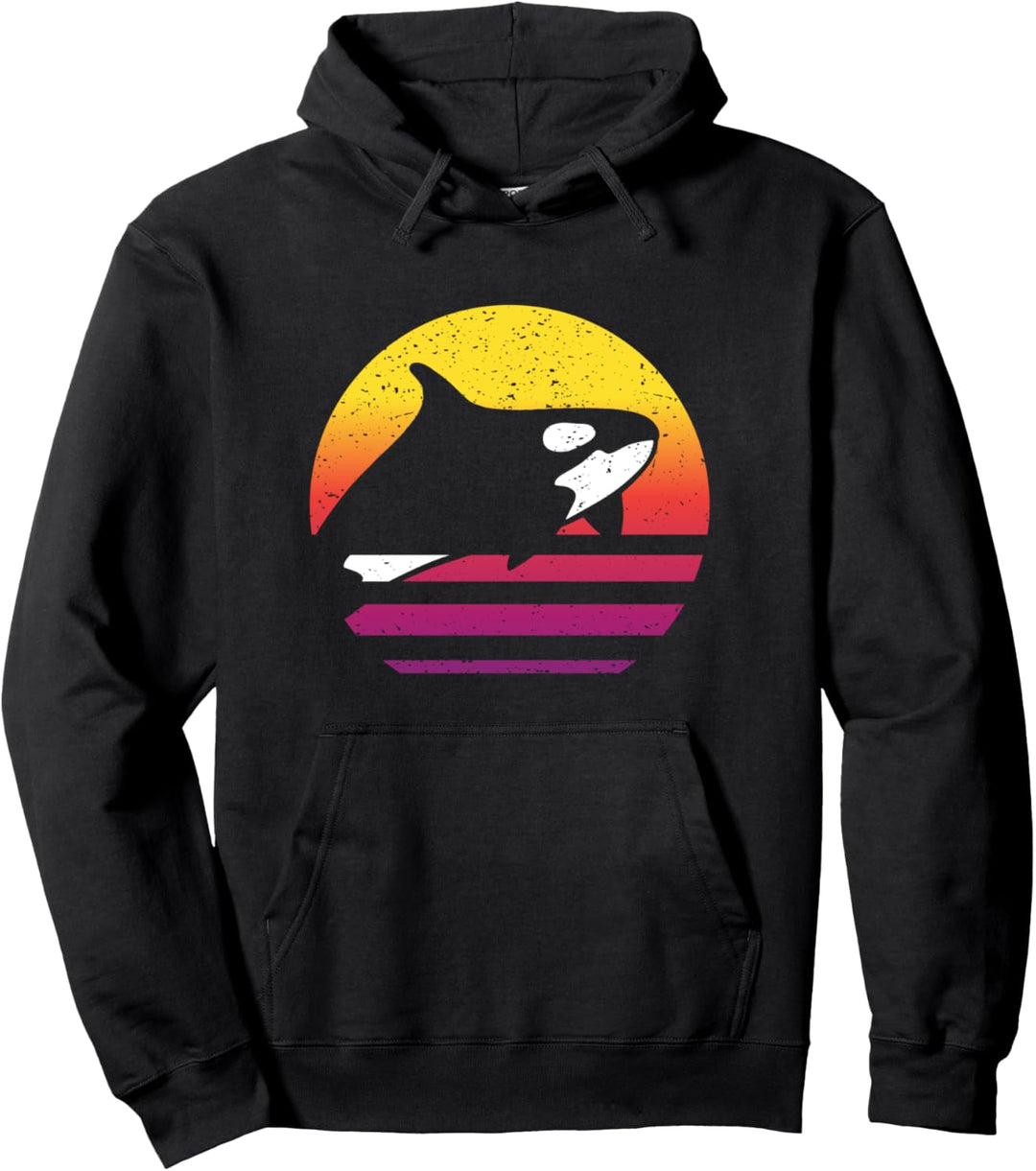 Orca Retro Style Vintage Pullover Hoodie