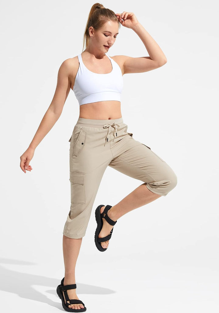 MOCOLY Damen Leichte Atmungsaktive Wanderhose Trekkinghose Outdoor wasserdichte Cargo Hose Kletterho
