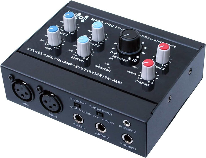 E-Lektron streaming Audio-Mixer Mischpult inkl. 24 Bit/96kHz USB Audio-Interface Soundkarte (MF22-PR