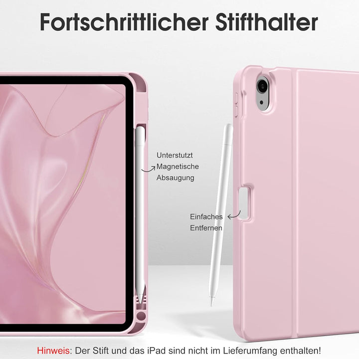 Vobafe Hülle mit Tastatur für iPad A16 11/10 Generation (2025/2022, 10,9/11 Zoll), Magnetisch Abnehm