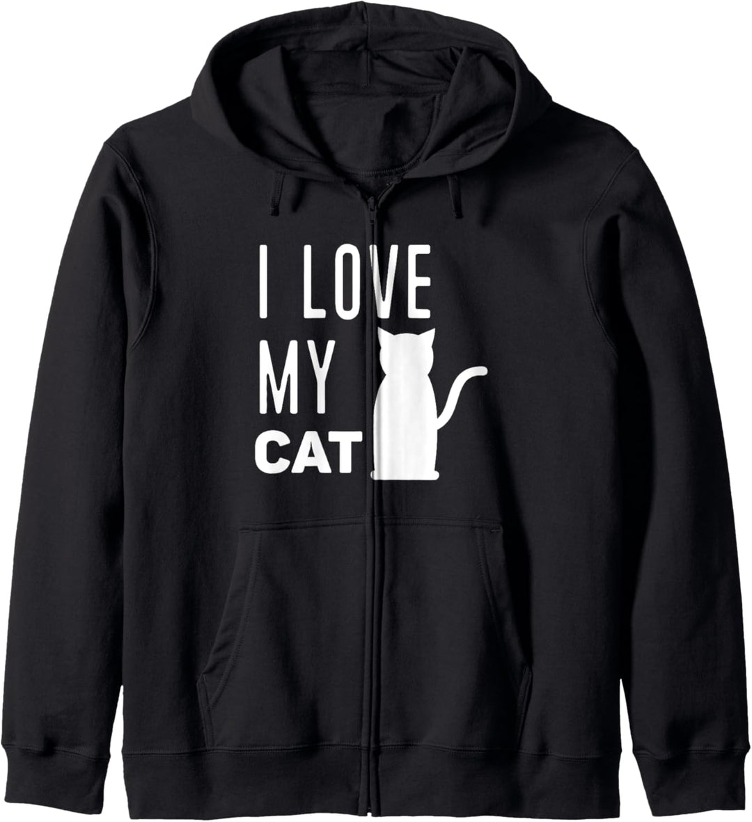 I Love My Cat - Funny Cat Lover Kapuzenjacke