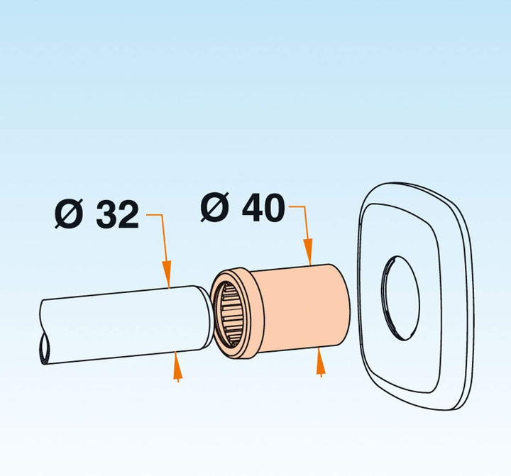 Lira LIA15100 glu Stop EINBAU MIT ANTI-SWELL-VENTIL, Weiss