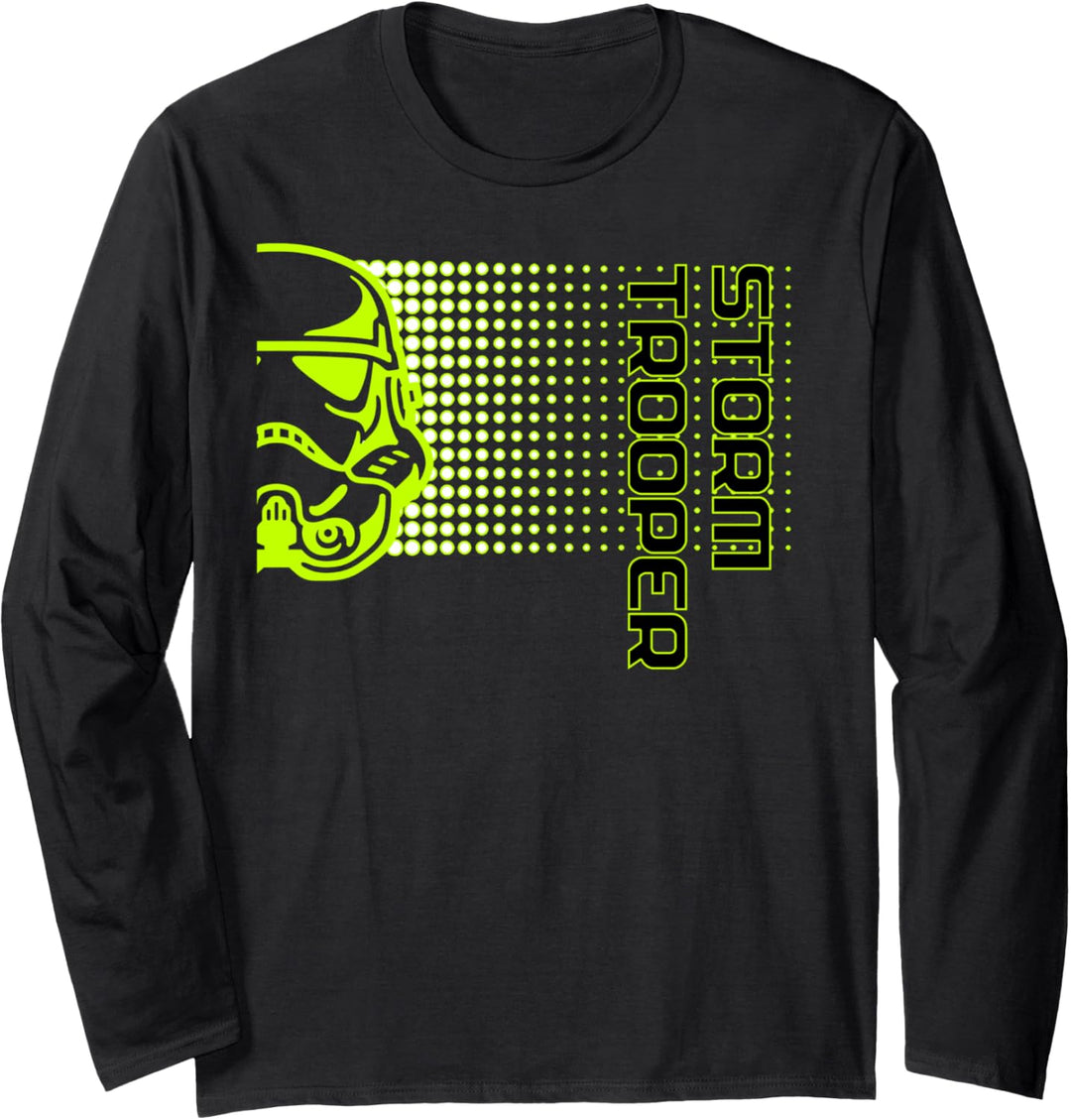 Star Wars Trooper Neon Dot Text Langarmshirt