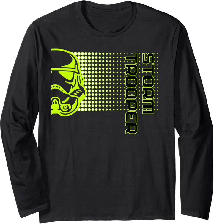 Star Wars Trooper Neon Dot Text Langarmshirt