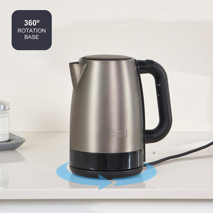 Black+Decker BXKE2201E Wasserkocher, 2200, Stainless Steel, edelstahl