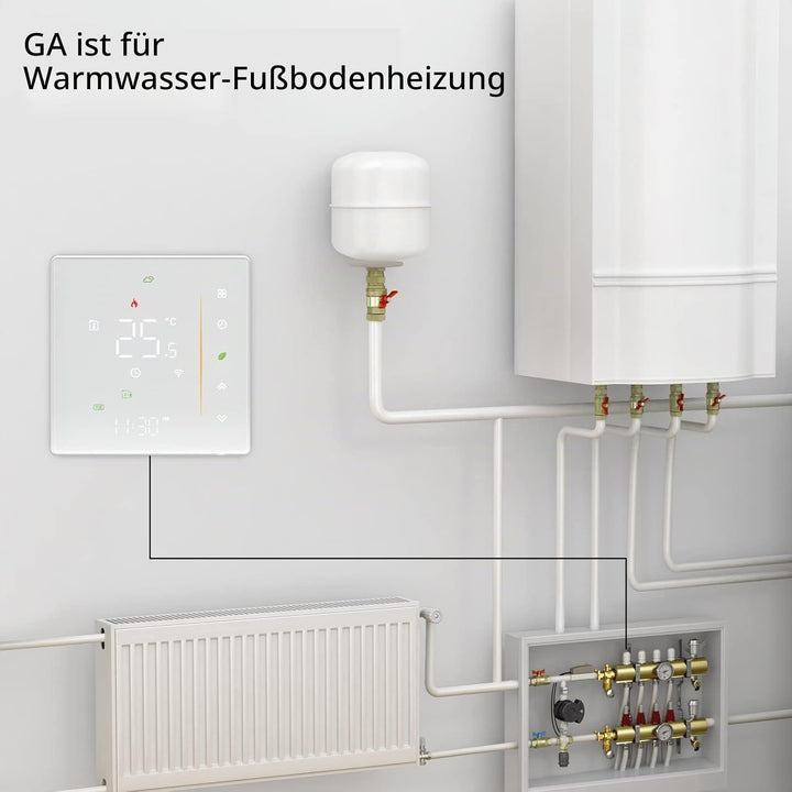 MOES WLAN Smart Thermostat, Warmwasser Thermostat Fussbodenheizung, Programmierbar Raumthermostat Fü