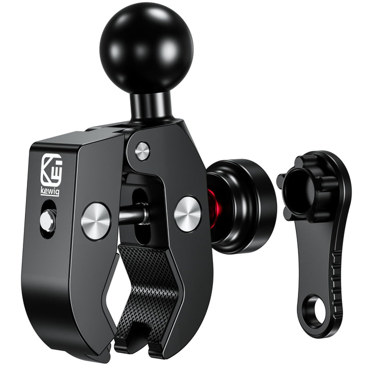 BRCOVAN Diebstahlschutz Aluminiumlegierung Lenkerklemmbasis mit 1 Zoll TPU Kugel für Schienen mit Ei