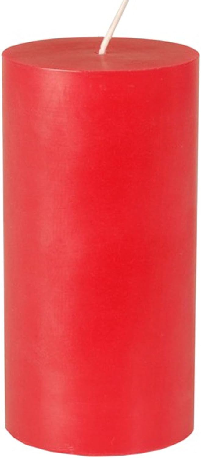 PAPSTAR 12 Stumpenkerze Ø 70 mm, 150 mm rot aus 100% Stearin, durchgefär