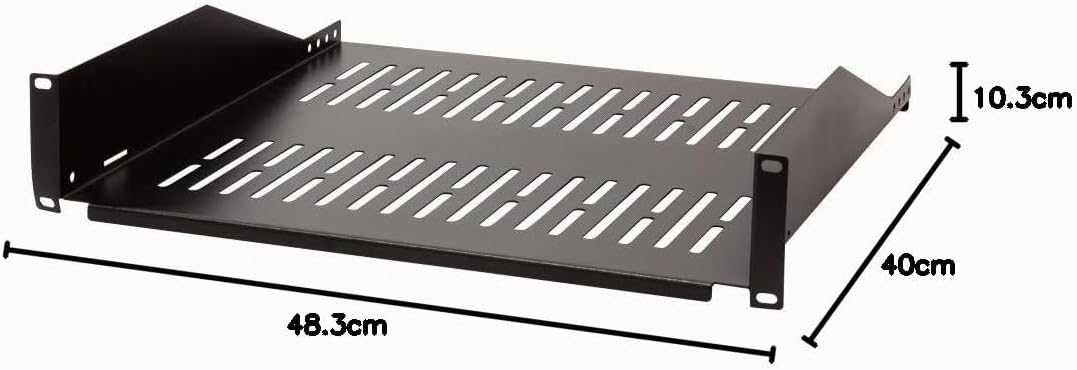LogiLink SF2C45B - 19" Einschubfach (2 HE) für Stand-, Serverschränke mit mind. 550mm Tiefe, max. 25