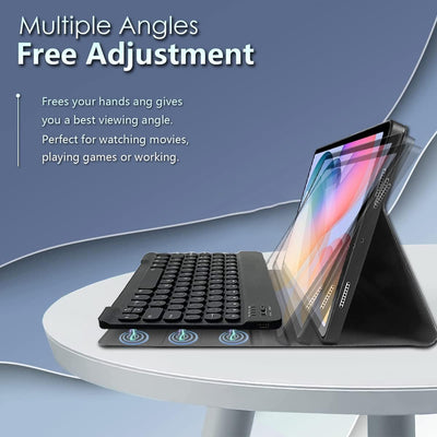 Wineecy Beleuchtete Tastatur Hülle für Samsung Galaxy Tab S6 Lite 10.4 2022/2020 SM-P610/P613/P615/P