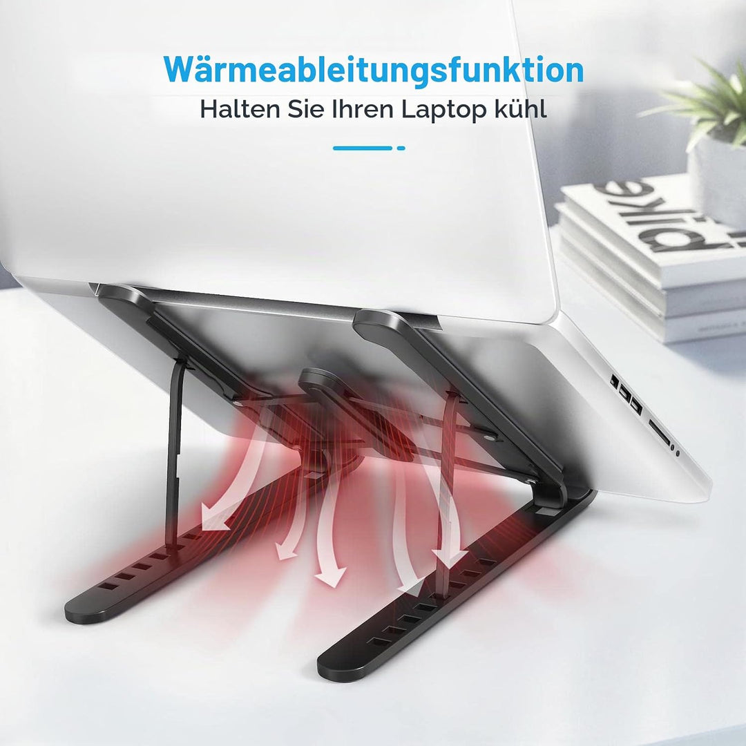 Laptop-Ständer, 8 verstellbare Ebenen, Laptop-Ständer, Silikon, rutschfest, kompatibel mit MacBook,