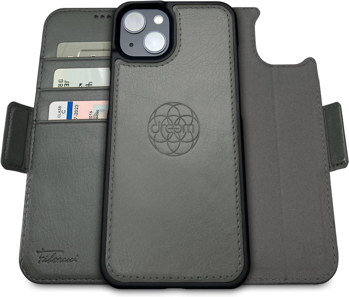 Dreem Fibonacci iPhone 14 Plus Brieftaschen-Etui / 2-in-1 stossfestes Etui und abnehmbares Folio aus