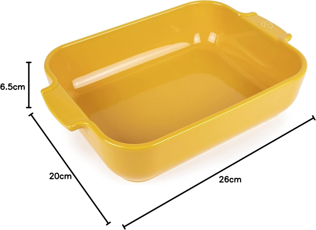 Peugeot 61432 Rechteckige Auflaufform, Aluminium, Safran Gelb