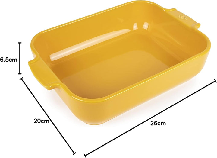 Peugeot 61432 Rechteckige Auflaufform, Aluminium, Safran Gelb