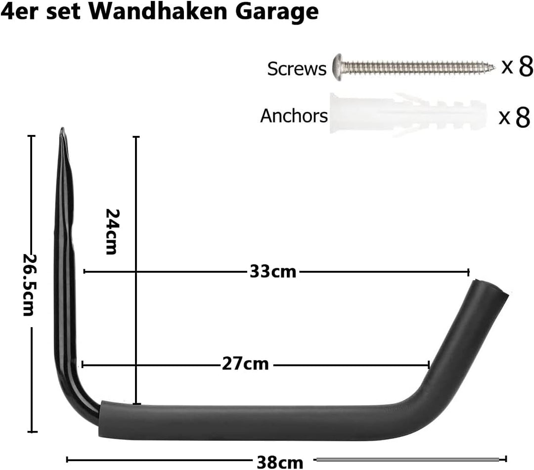 Vlio Wandhaken Garage Schwerlast-Gerätehalter Leiter Haken, Storage Hanger Organizer für Kajaks Leit