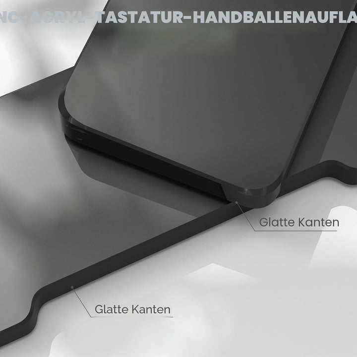 ATTACK SHARK 87 Tasten CNC Acryl-Tastatur-Handgelenkstütze, Transparente Handballenauflage, Für 80%