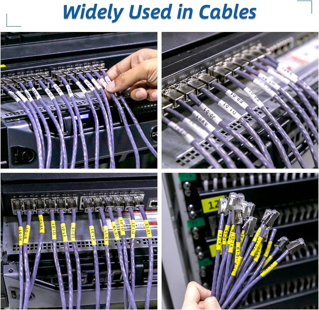 3x MarField HSe-641 17.7mm Schrumpfschlauch Schriftband Kompatibel mit Brother P-touch HS HSe641 Hea