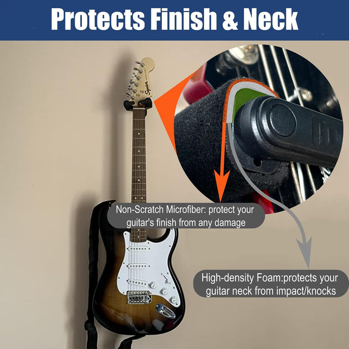 AUPHY Gitarrenhalter für die wand,Gitarrenhaken, selbsthemmende Funktion, geeignet für alle Arten vo