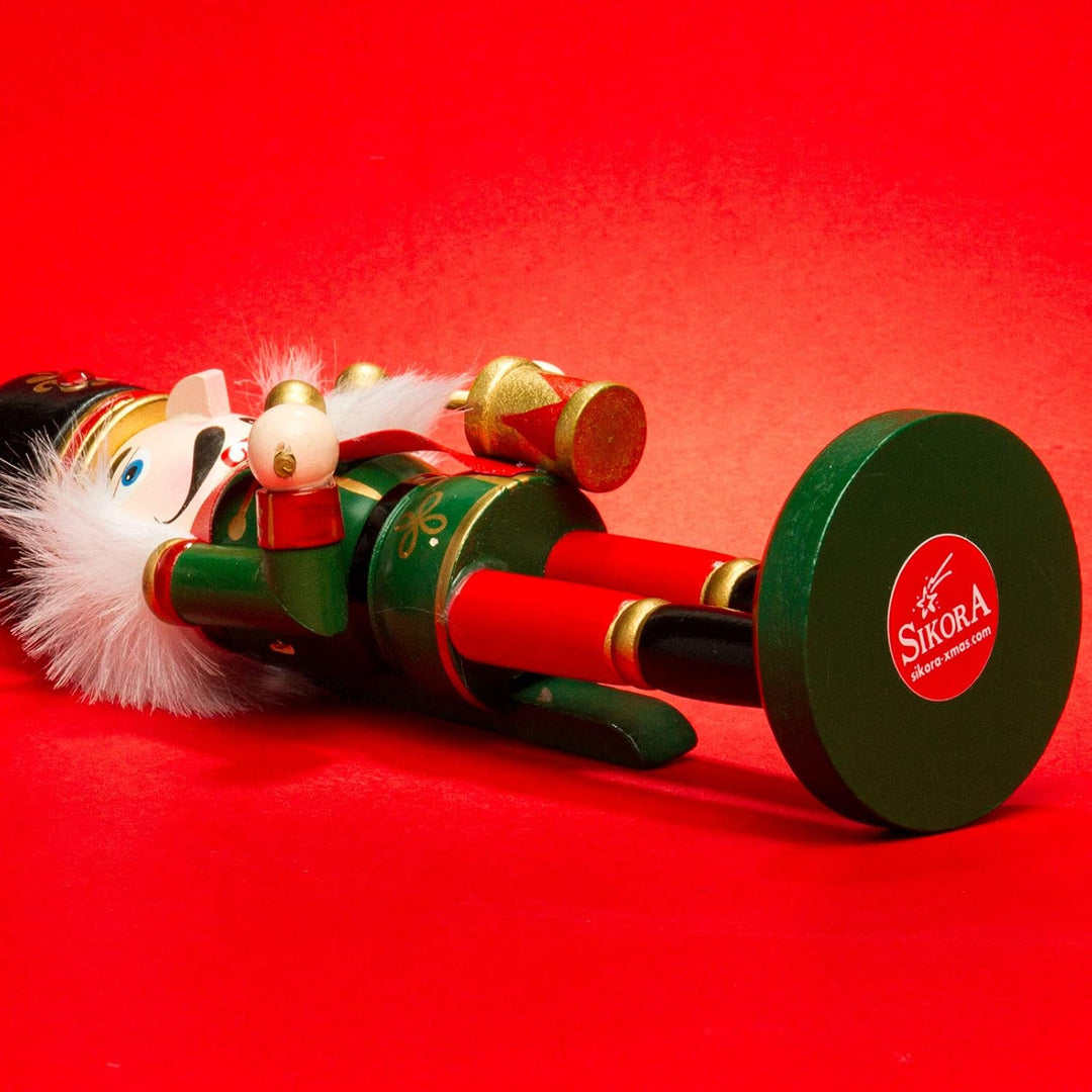 SIKORA NK-G Deko Nussknacker Figur aus Holz Weihnachten 3 Verschiedene Motive, Farbe/Modell:Trommler