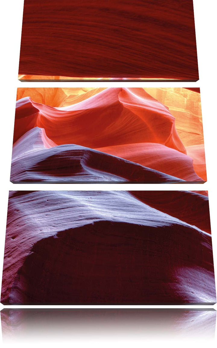 Pixxprint Antelope Canyon Arizona als Leinwandbild/Grösse: 3 Teilig (120x80) cm/Wandbild/Kunstdruck/