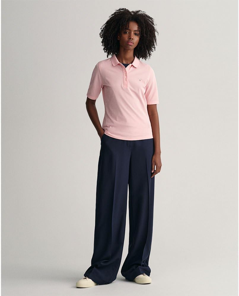 GANT Damen ORIGINAL LSS Pique Polohemd XS Blushing Pink, XS Blushing Pink