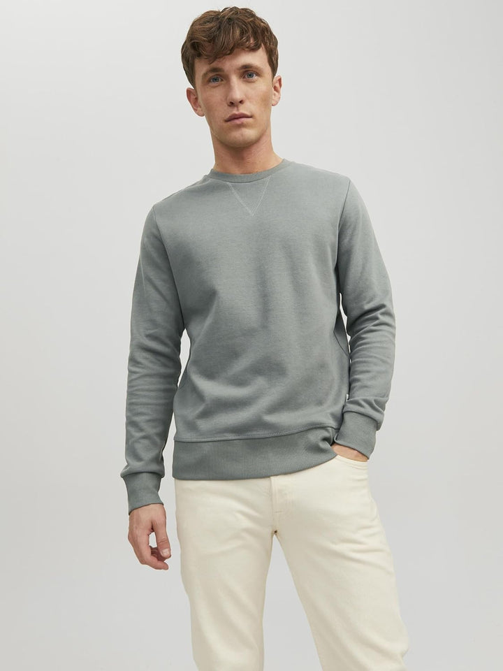 JACK &amp; JONES Herren Jjebasic Sweat Crew Neck Noos Sweatshirt (1er Pack) XL Sedona Sage/Fit:reg, XL S