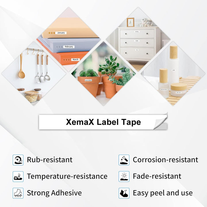 6x XemaX Kompatibel Brother MK231S 12mm Bänder Ersatz für Brother M K231 MK-231 M-K231 MK231 MK 231