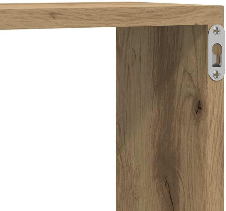 vidaXL Wandmontierte Holzregale in Artisan Eiche | Set von 4 Haltbare Holzwerkstoff Moderne Gestaltu