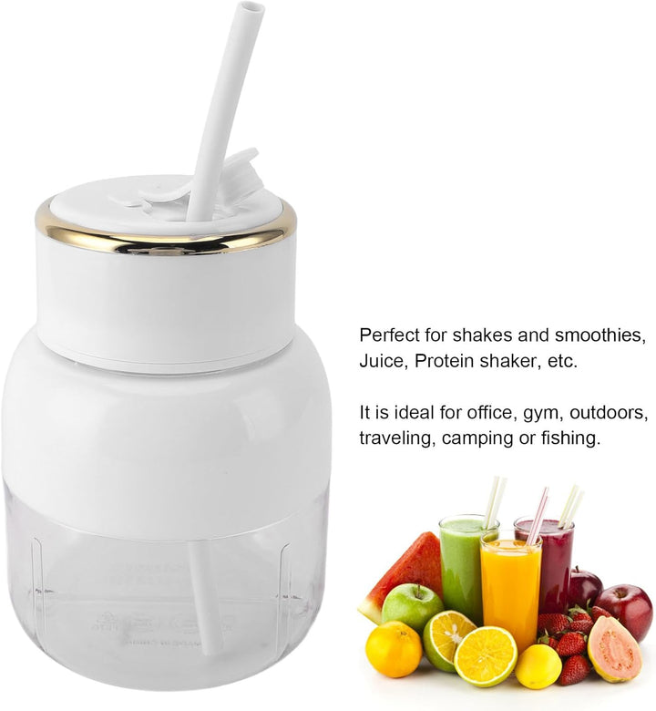 Tragbarer Mixer, 800 Ml USB-wiederaufladbarer Mixer in Persönlicher Grösse mit Strohhalm, Kleiner Fr