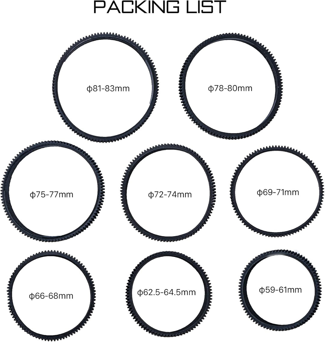 Tilta Seamless Focus Gear Ring (8 Stück), 360° Seamless Rotation Silent für Tilta Mini Follow Focus