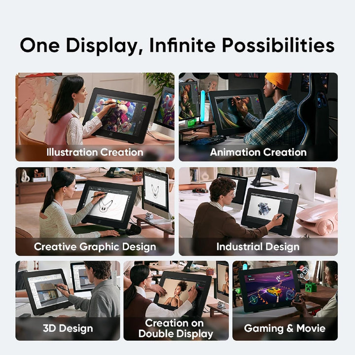 XPPen Artist Pro 24 (Gen 2) 4K Zeichentablett mit volllaminiertem Bildschirm, 99% sRGB-Farbraum, 23,