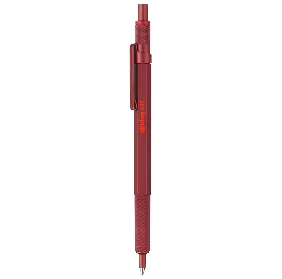 rOtring 600 Kugelschreiber | mittlere Spitze | Schwarze Tinte | Rot Schaft | nachfüllbar, rot