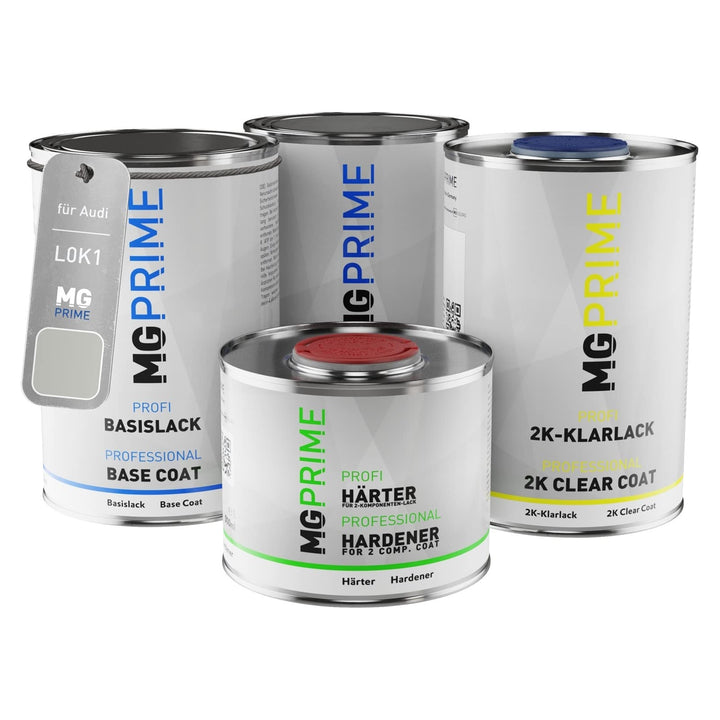 MG PRIME Autolack Dose Set für Audi L0K1 / 0K1 / 0R Oryxweiss Perlmutt/Tofanaweiss Metallic Grundlac