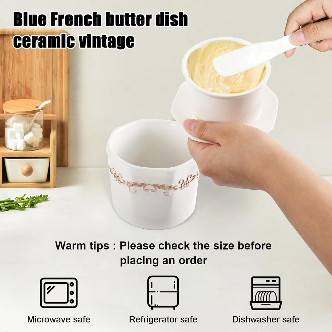 Butterdose Französisch, 280g Französische Butterdose Wassergekühlt mit Wasserkühlung, Französische B