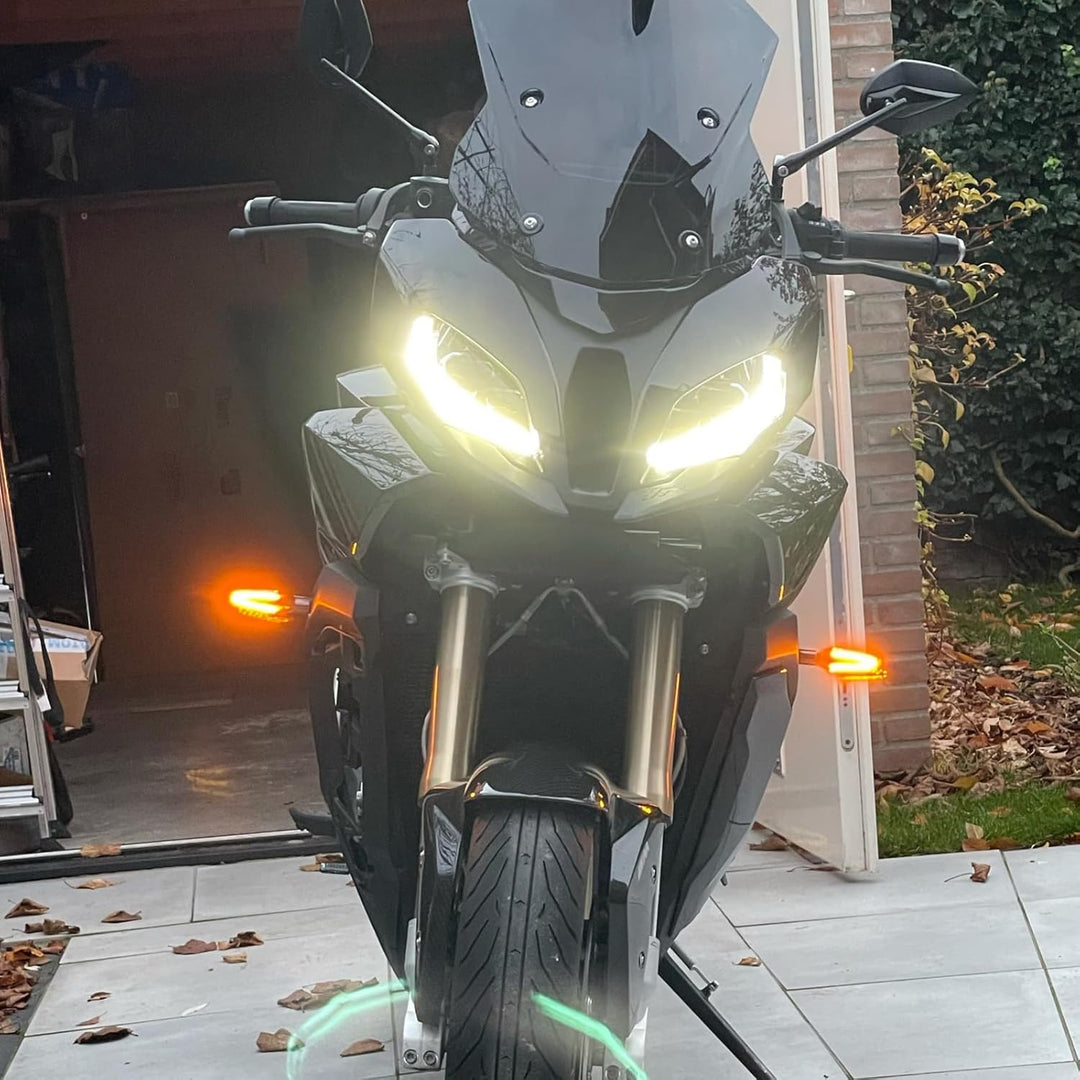 GIDIBII Motorrad Blinker,12V LED Blinker Motorrad Mini Blinker Motorrad Zubehör Geeignet für BMW R12
