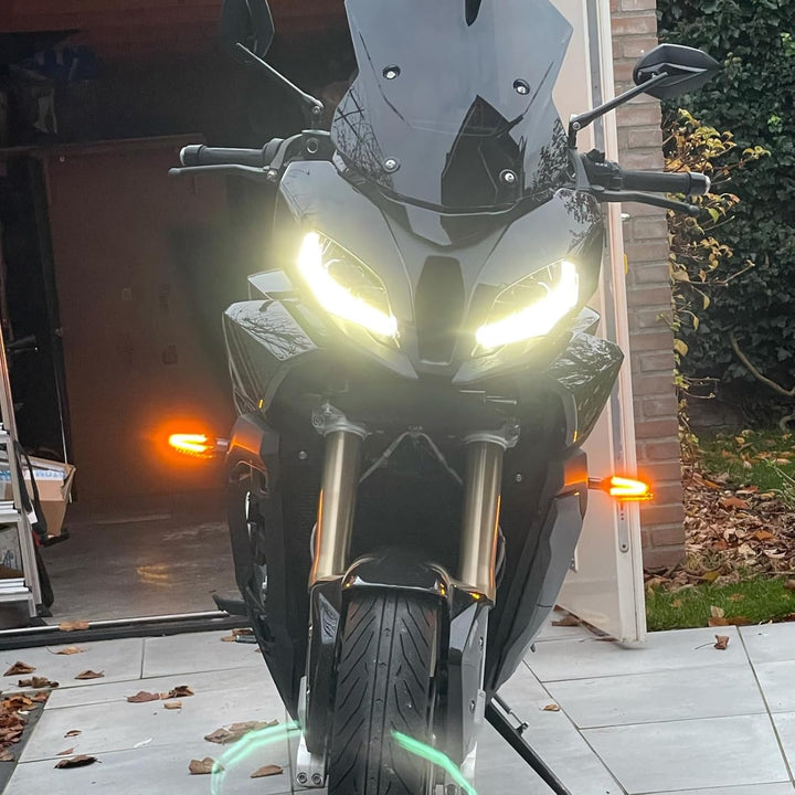 GIDIBII Motorrad Blinker,12V LED Blinker Motorrad Mini Blinker Motorrad Zubehör Geeignet für BMW R12