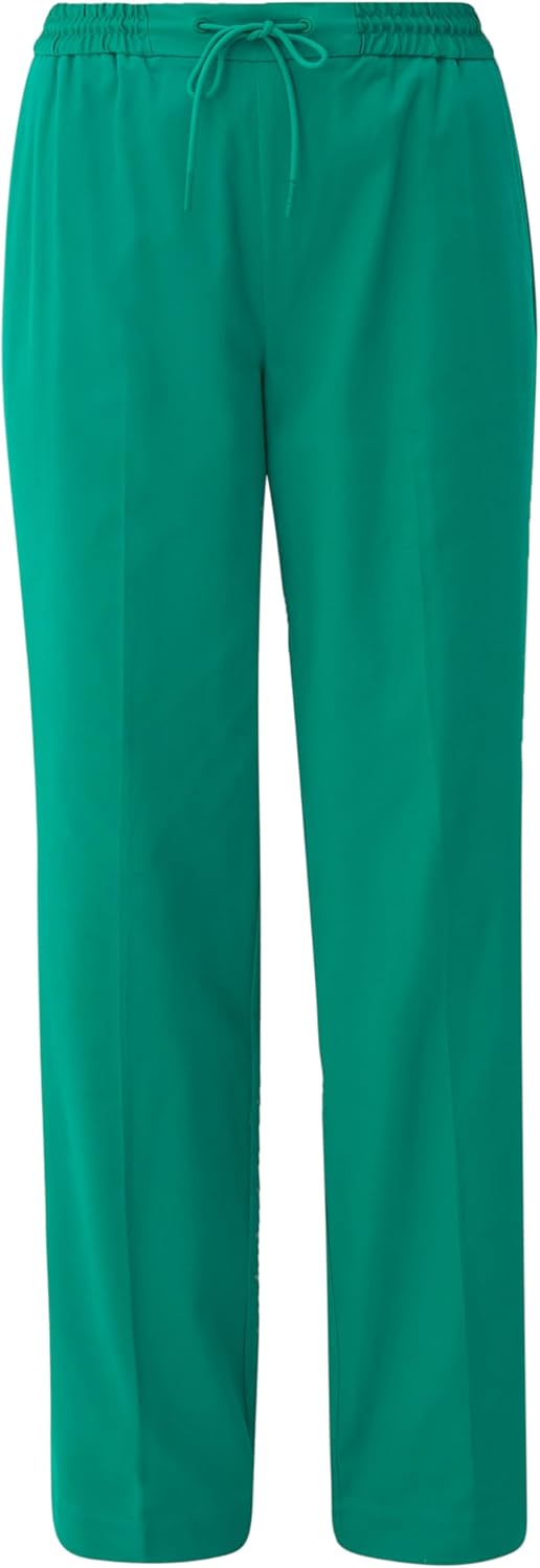 s.Oliver Damen Hose lang, Loose Fit 36 Grün, 36 Grün