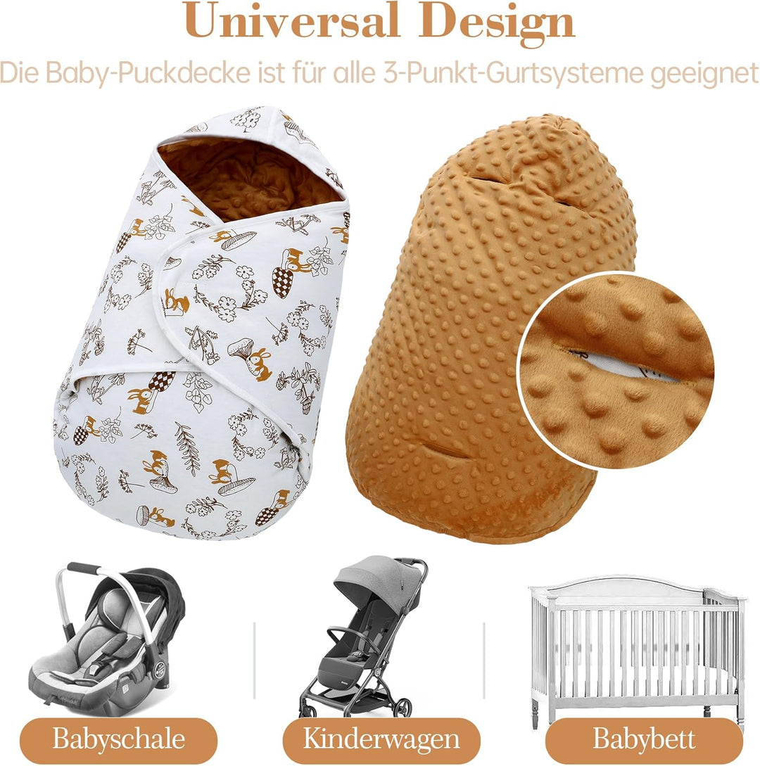 Einschlagdecke Babyschale Universal Fusssack für Buggy Winter Decke Herbst Babydecke Baumwolle Kinde