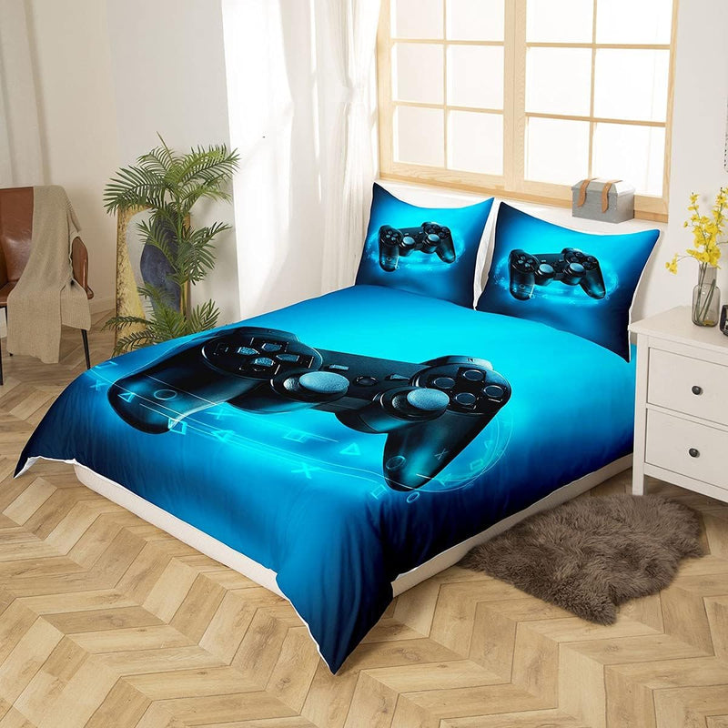 Teens Spiele Bettwäsche-Set, Kinder Gamepad Tröster Startseite Satz 200X200, Moderne Vr Spieler Bett