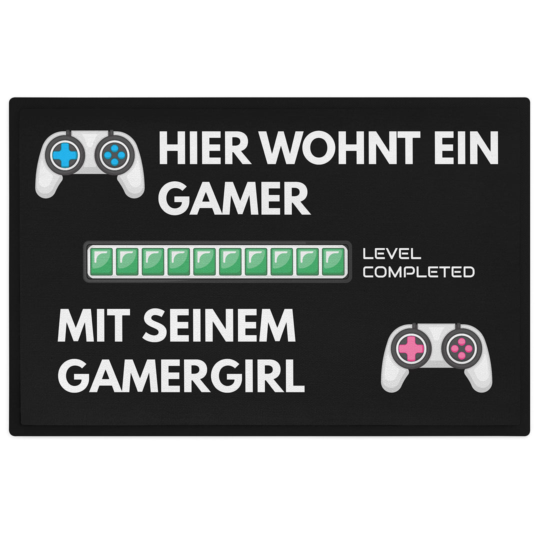 Trendation - Gamer Zocker Fussmatte Geschenk Gamergirl Freund Freundin Geschenkidee