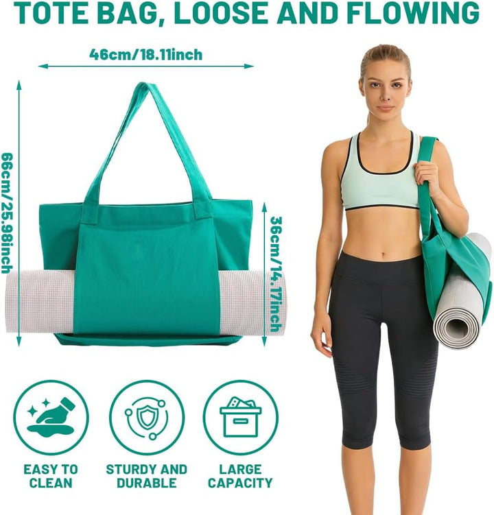 Yogatasche, Sporttasche Damen & Herren, Wasserdicht Gym Tasche, Yogamatte Tasche mit Nassfach & Klet