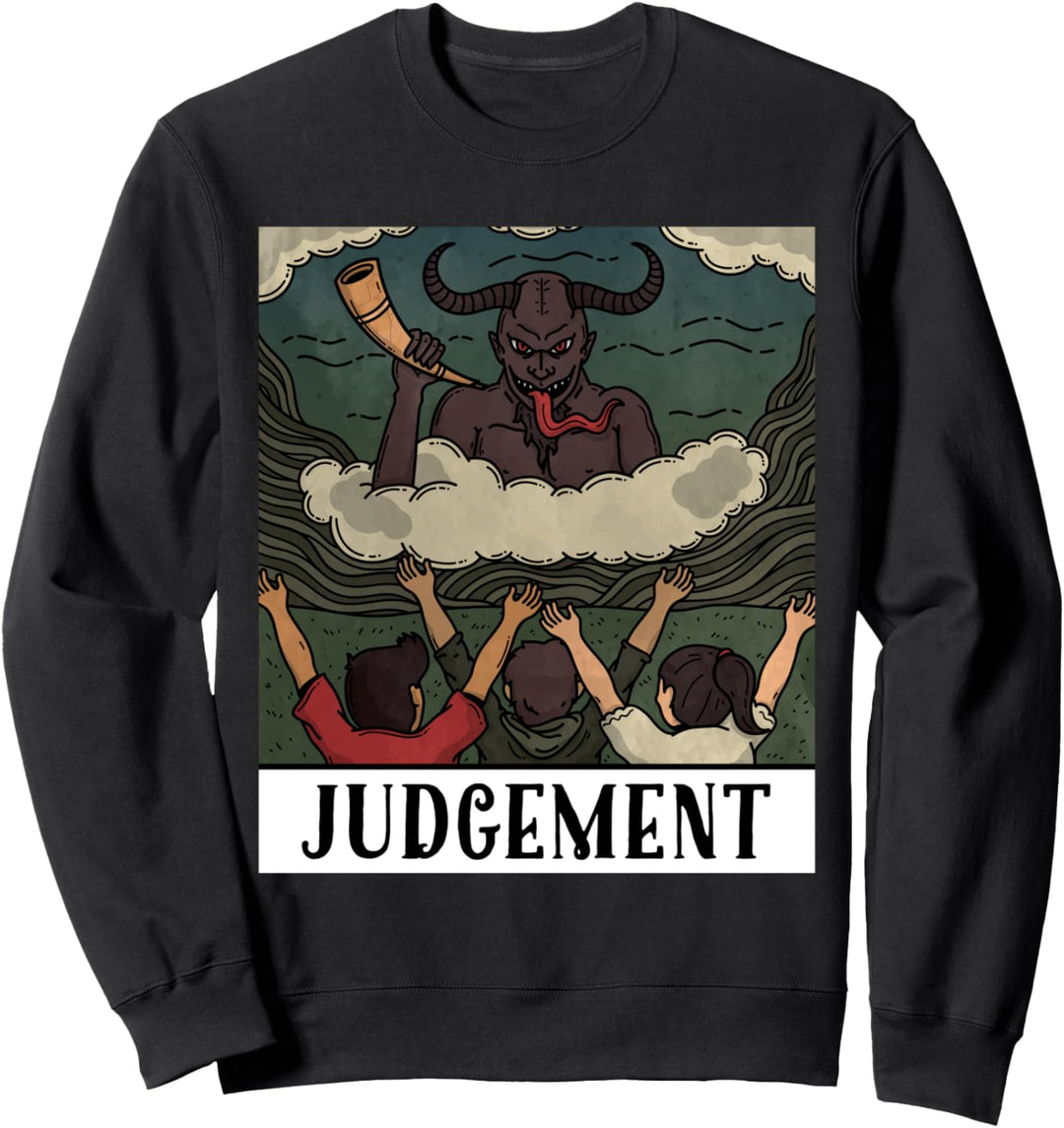 Satanic Baphomet Judgement Tarot Card Men Women Sweatshirt
