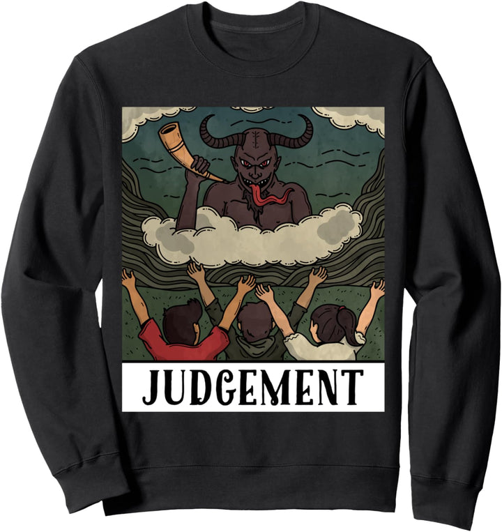 Satanic Baphomet Judgement Tarot Card Men Women Sweatshirt