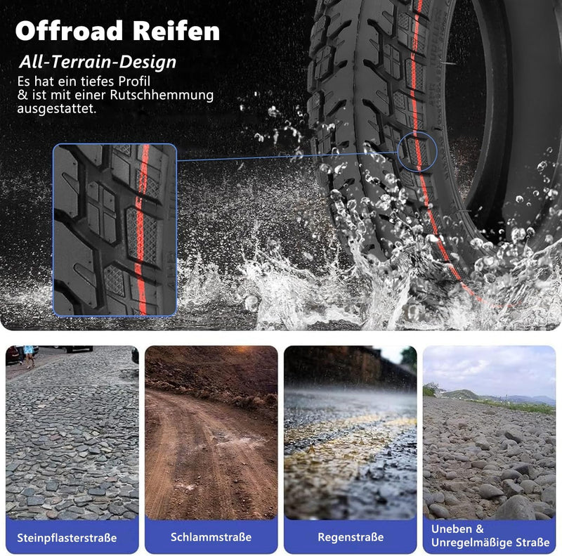 Prodrocam 9,5 x 2,50 Selbstreparierender Tubeless Reifen für Niu KQI3 Max/Pro/Sport Elektroroller Er