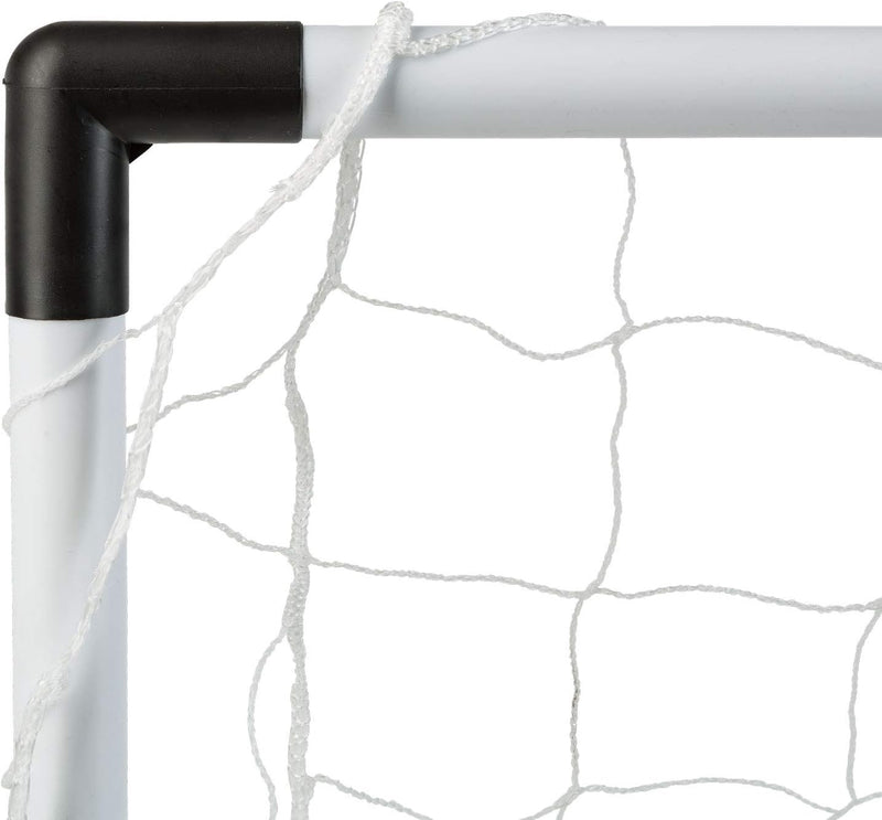 Idena 40465 - 2 Mini Fussballtore aus Kunststoff mit Netz, Ball und Ballpumpe, ab 6 Jahren, ca. 90 x