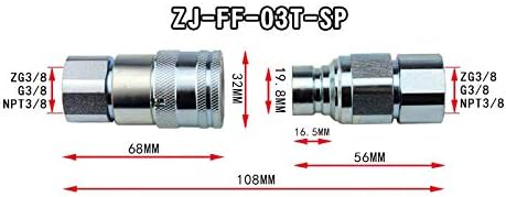 G3/8 Aussengewinde + Innengewinde, hydraulische Schnellkupplung, Kupplung