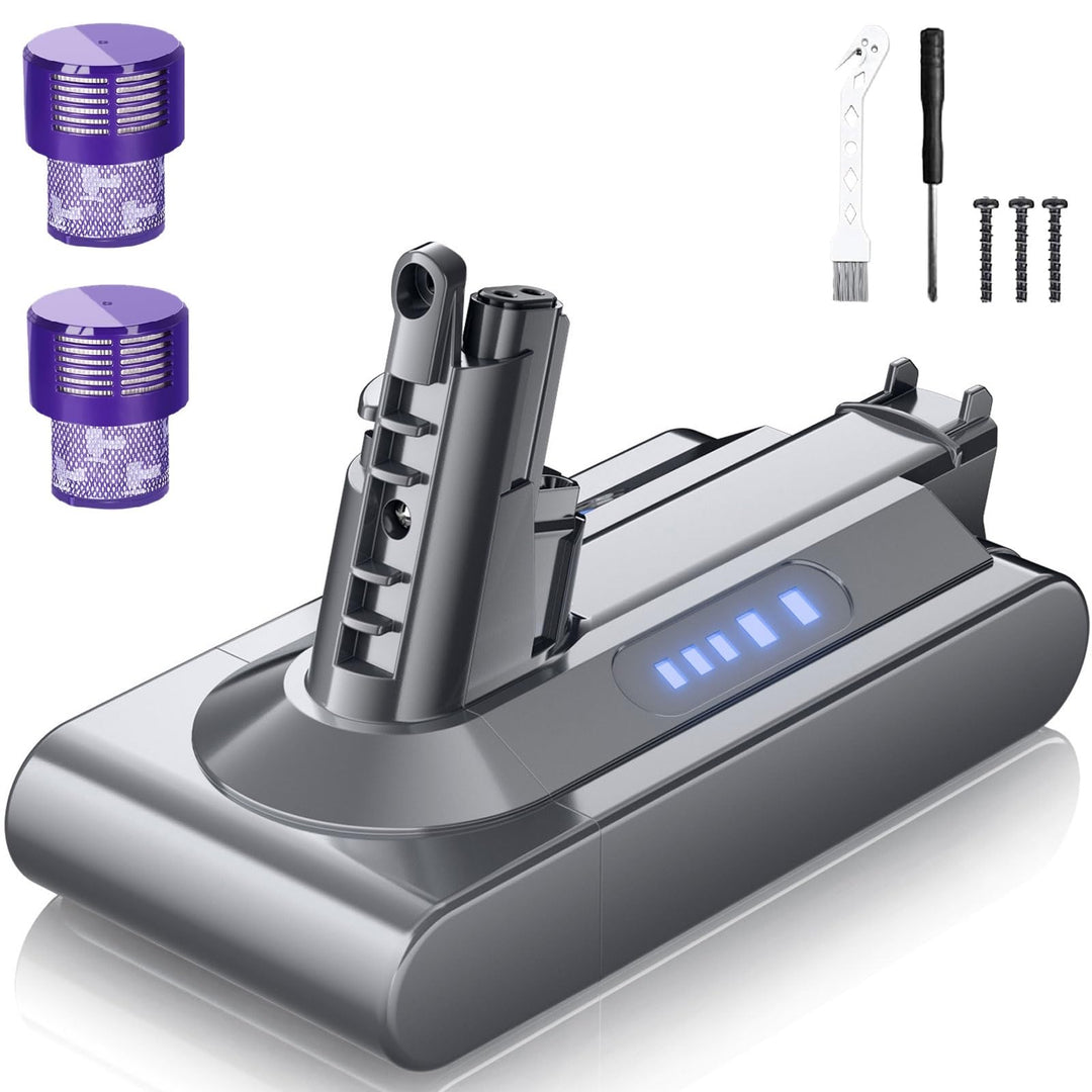 Powtree V10 Akku für Dyson, 8.0Ah Ersatzakku für Dyson V10 SV12 206340 | Absolute Animal Motörhead F